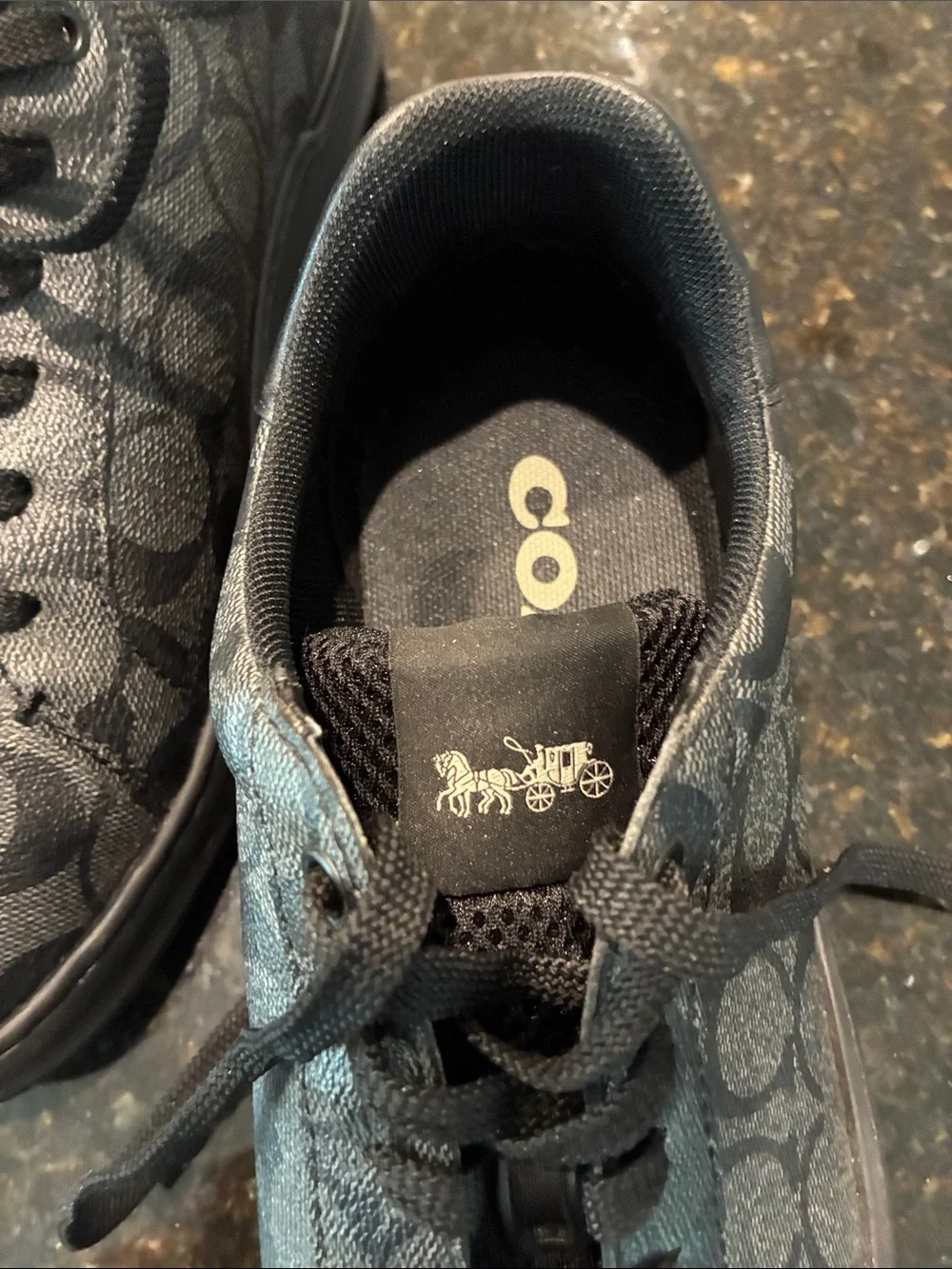 Coach Black Signature C Monogram G4949Lace-Up Sneaker